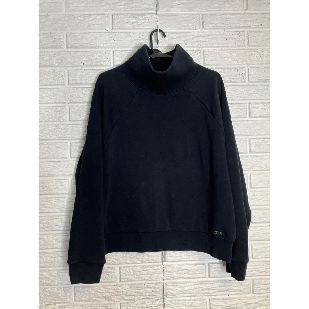 Marmot mountain works Rowan funnel neck sweatshirt black womens size large‎
